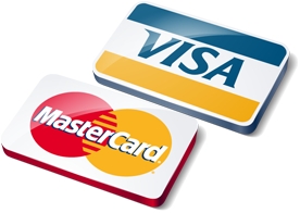 Картой Visa или MasterCard